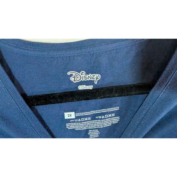 Disney Minnie Mouse Heart Bow Graphic T-Shirt Women’s 2X Navy Blue - Picture 3 of 3